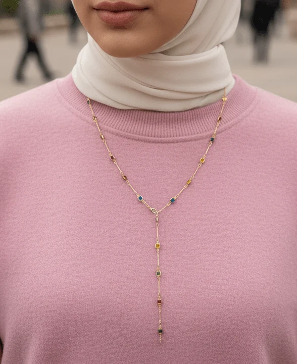 Squared Necklace - Stainless Gold Plated