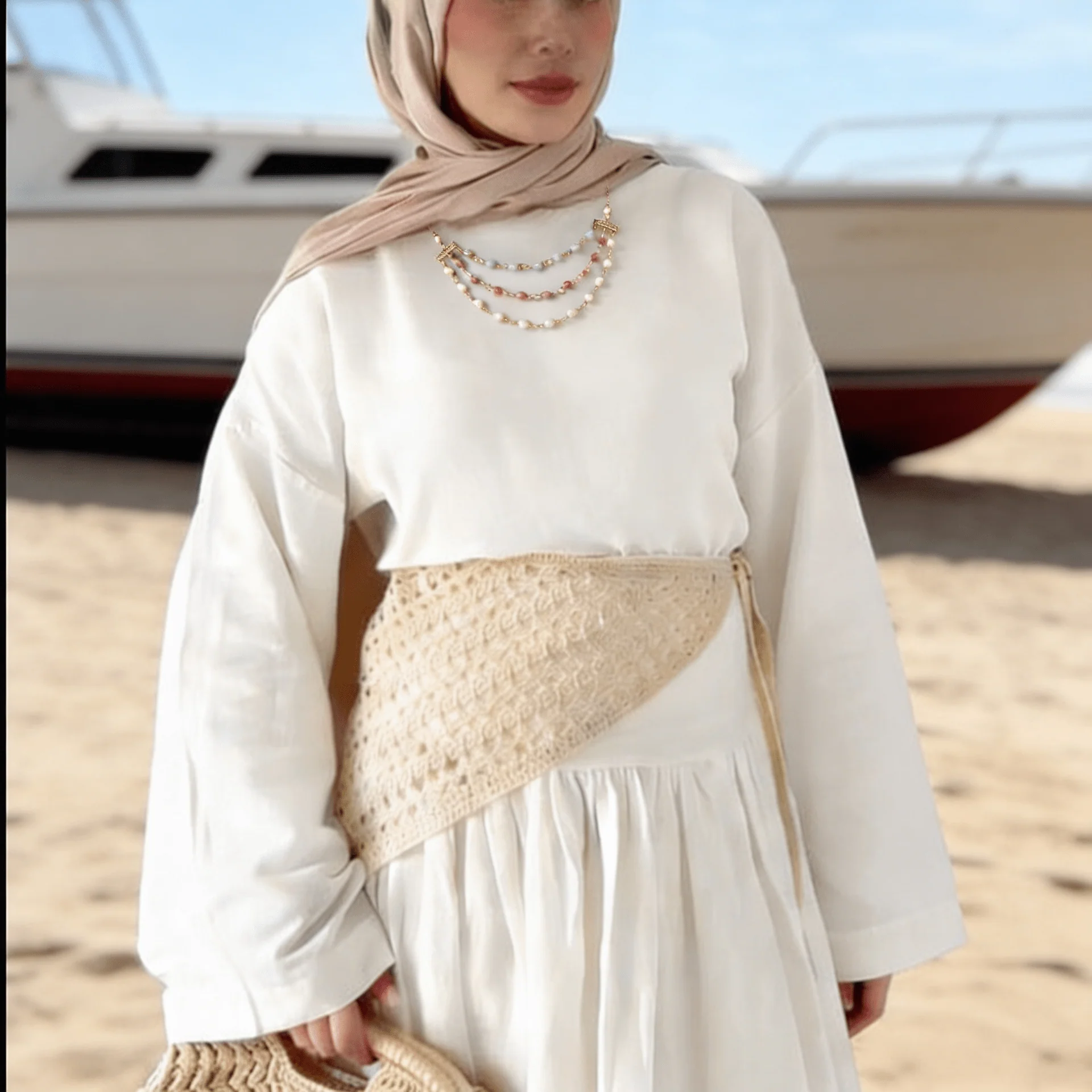 Sunset Pearl Necklace - Image 2