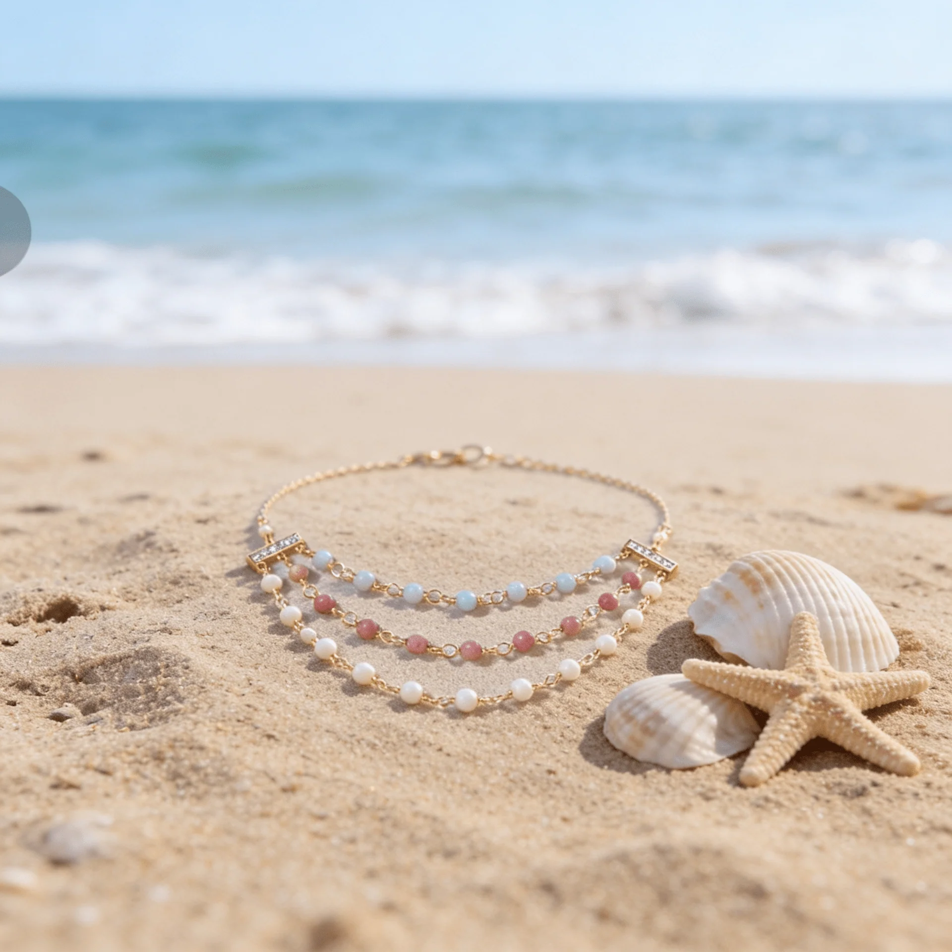 Sunset Pearl Necklace - Image 3
