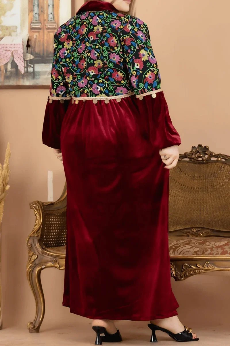 Tala Open Abaya -  Velvet - Image 3