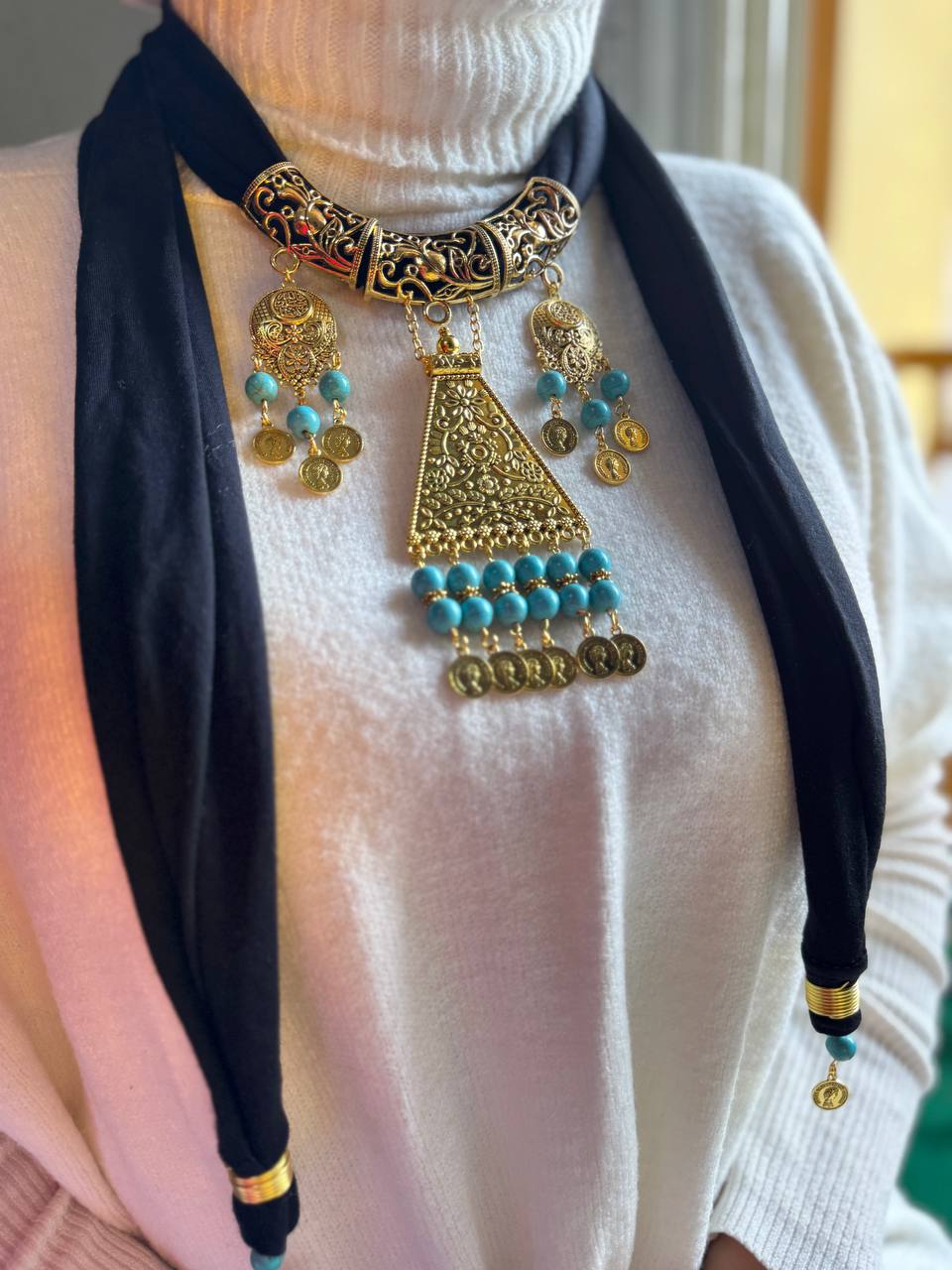 Tali Necklace Scarf - Cotton - Image 3