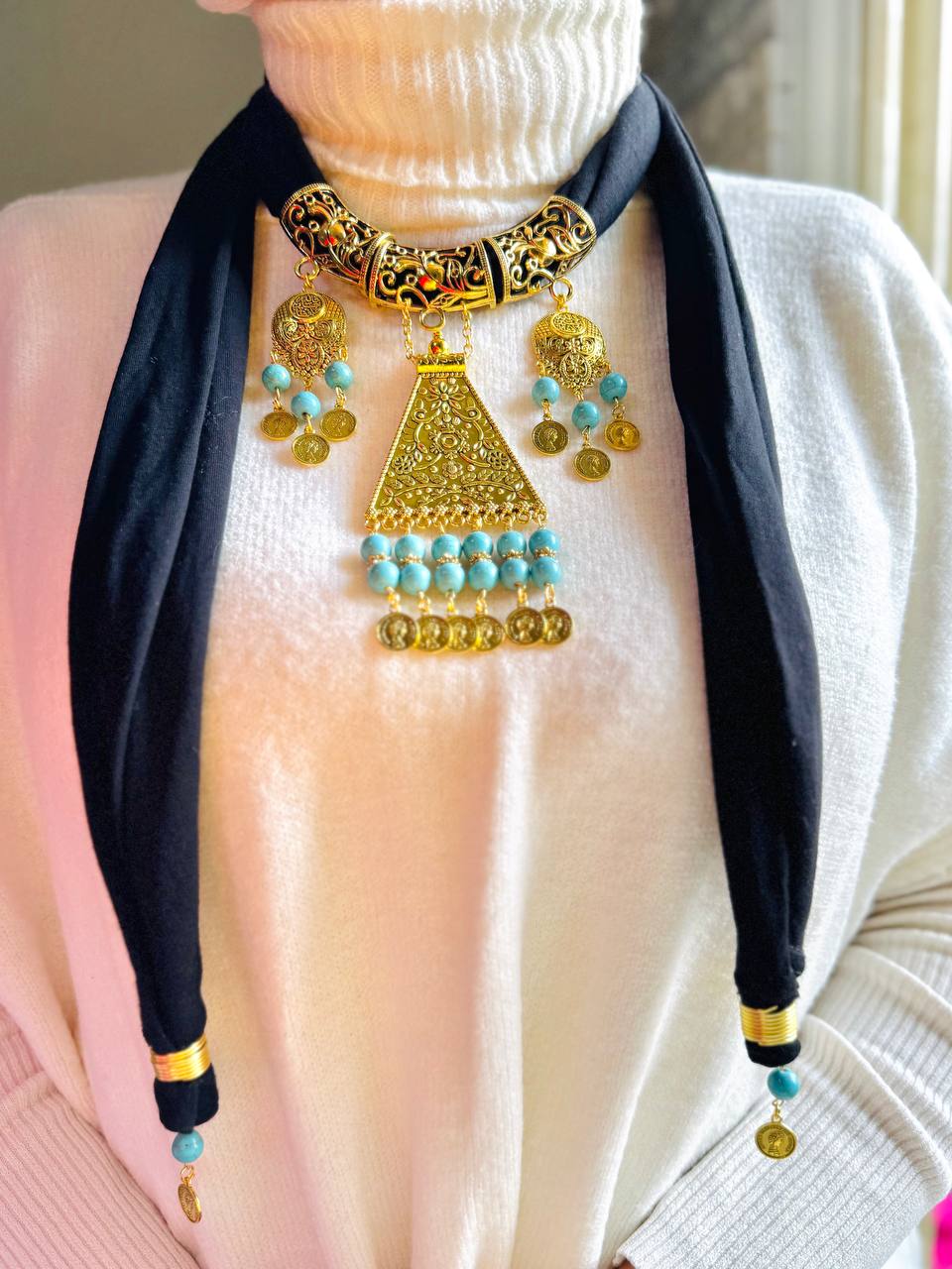 Tali Necklace Scarf - Cotton - Image 5