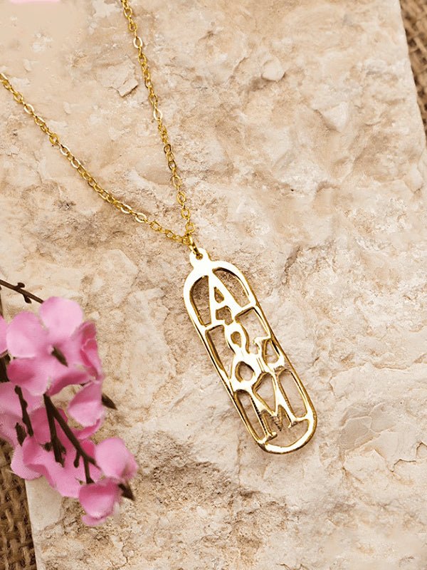 Thuraya Customized Necklace - Gold Plated - Image 2