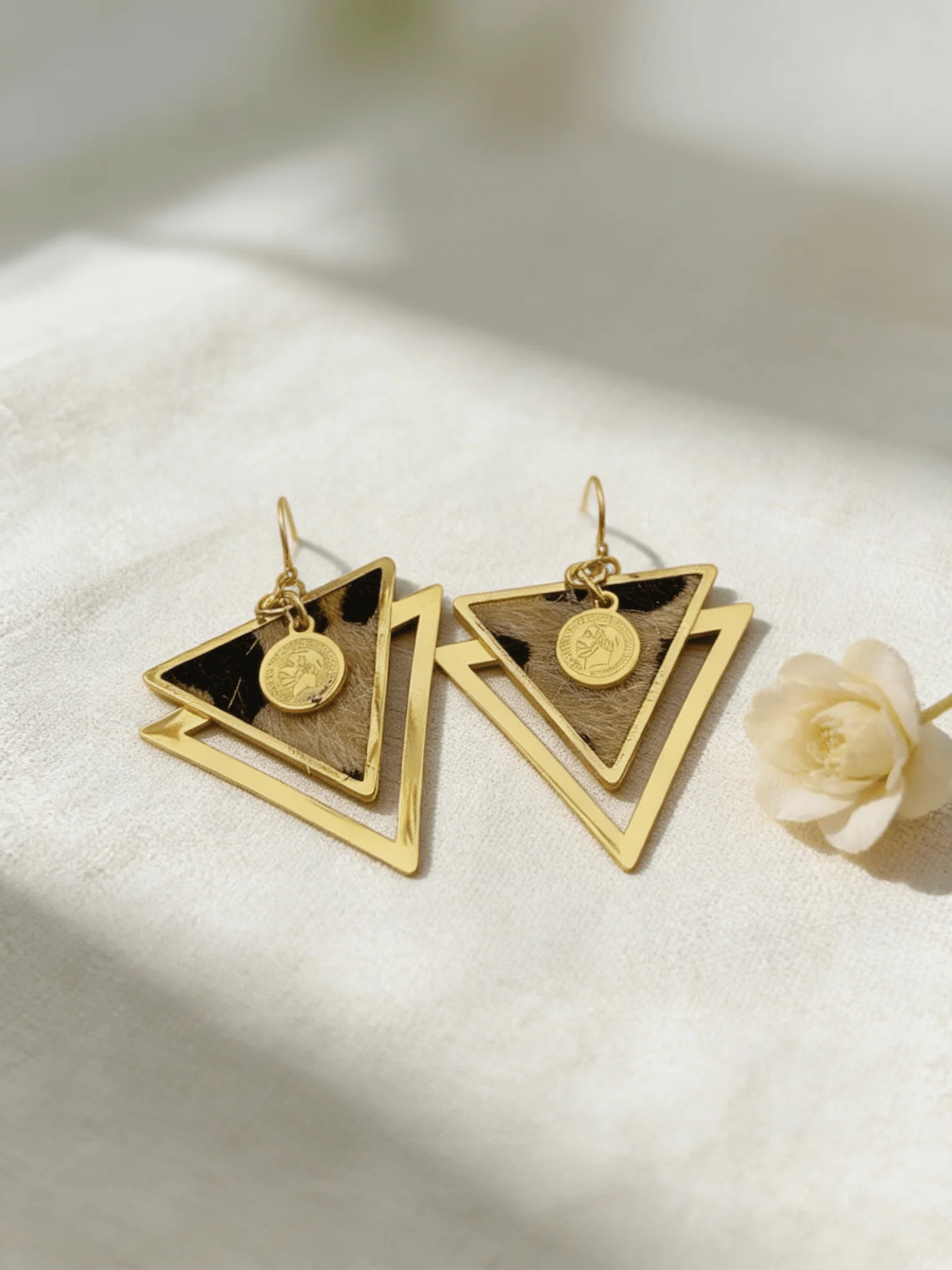 Triangle Earrings - Stainless Steel - Image 2
