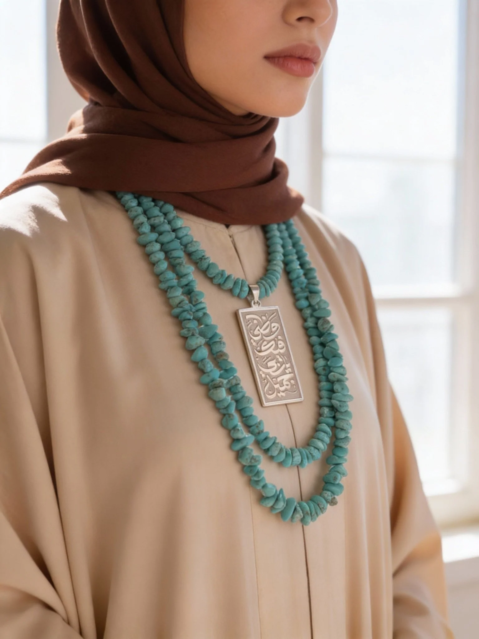 Turquoise Bloom Necklace - Image 2