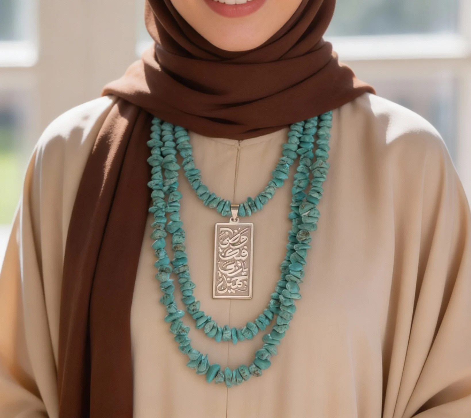 Turquoise Bloom Necklace - Image 3