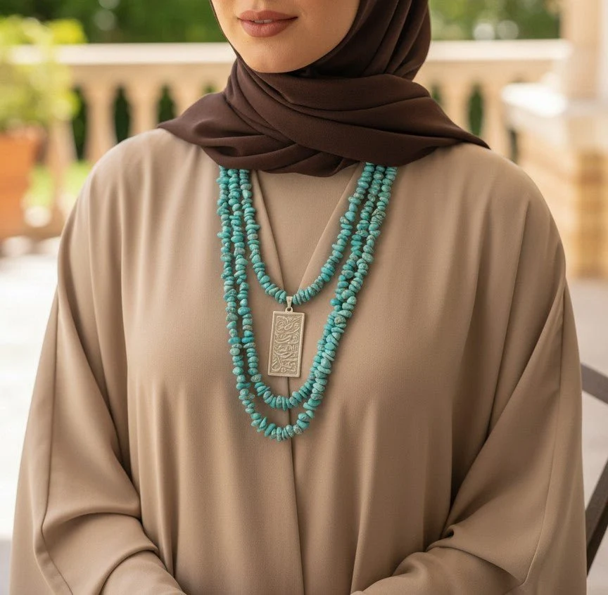 Turquoise Bloom Necklace - Image 4