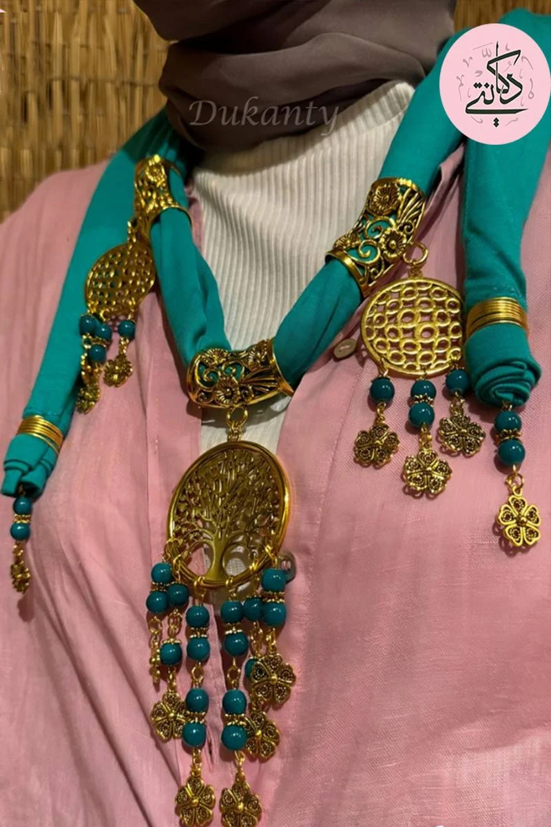 Turquoise Necklace Scarf - Image 3