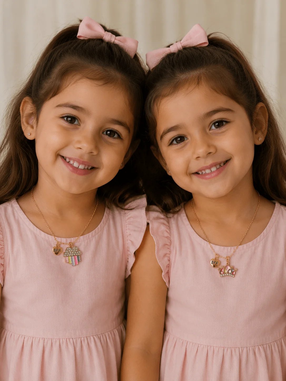 Twin Sisters Necklace - Stainless Steel