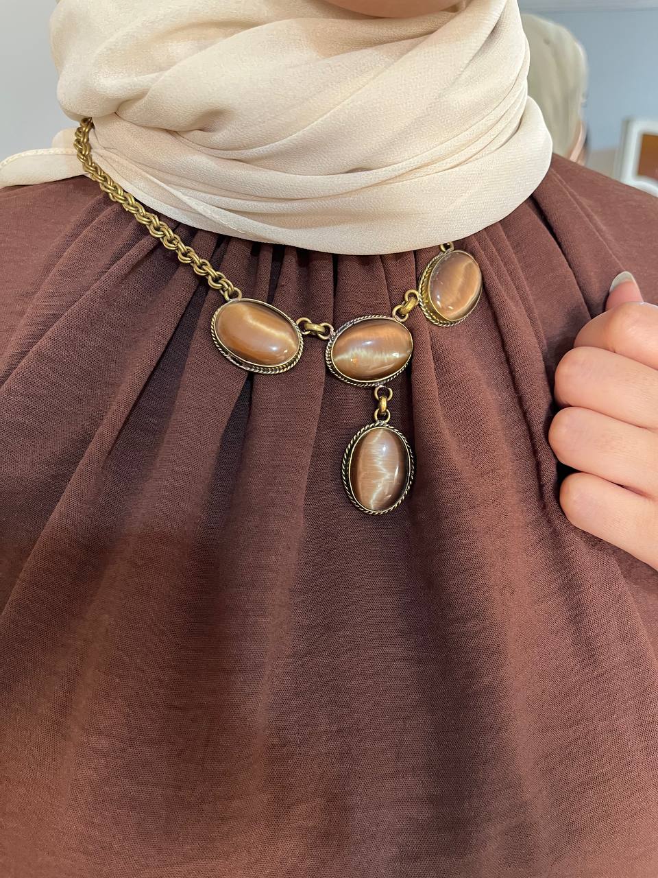 Unique Afnan Necklace - Agate Stone - Image 16