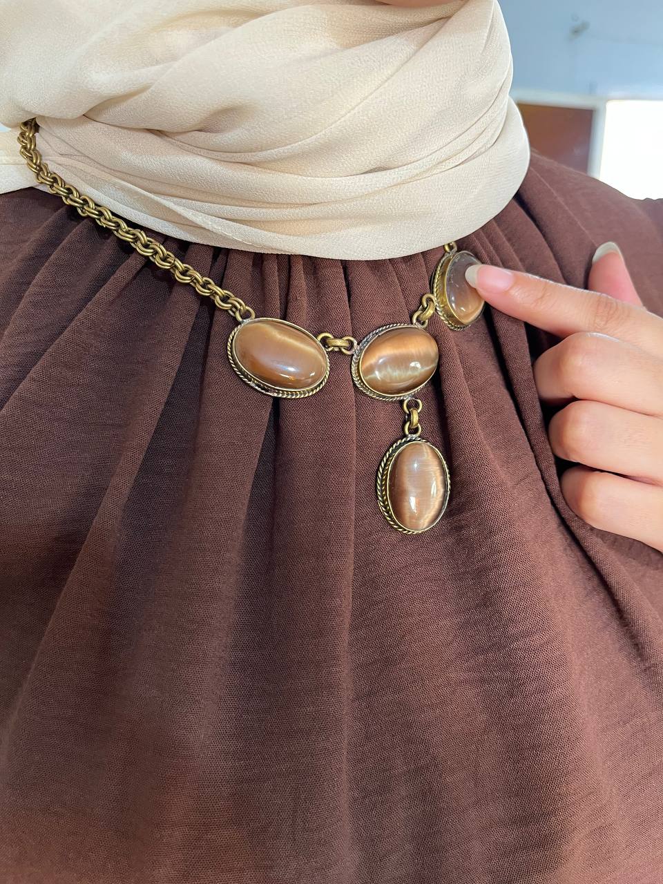 Unique Afnan Necklace - Agate Stone - Image 17