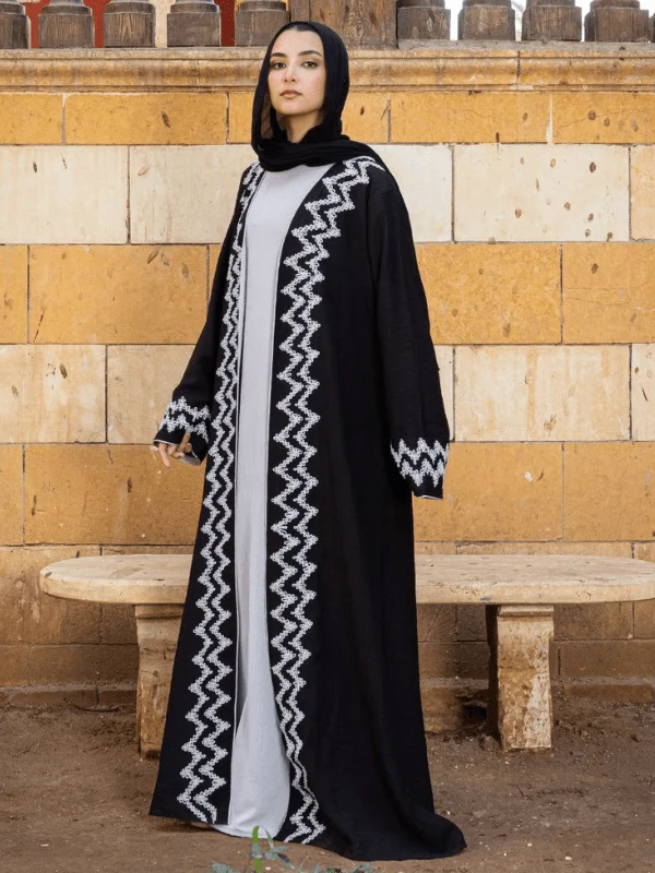 Walaa Simple Cardigan - Linen - Image 2