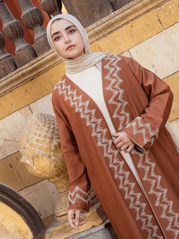 Walaa Simple Cardigan - Linen - Image 4