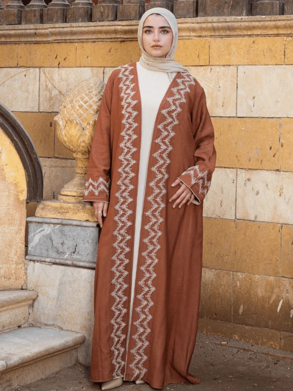 Walaa Simple Cardigan - Linen - Image 5