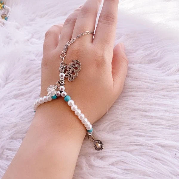 Waten Rosary - Pearl And Turquoise Stones