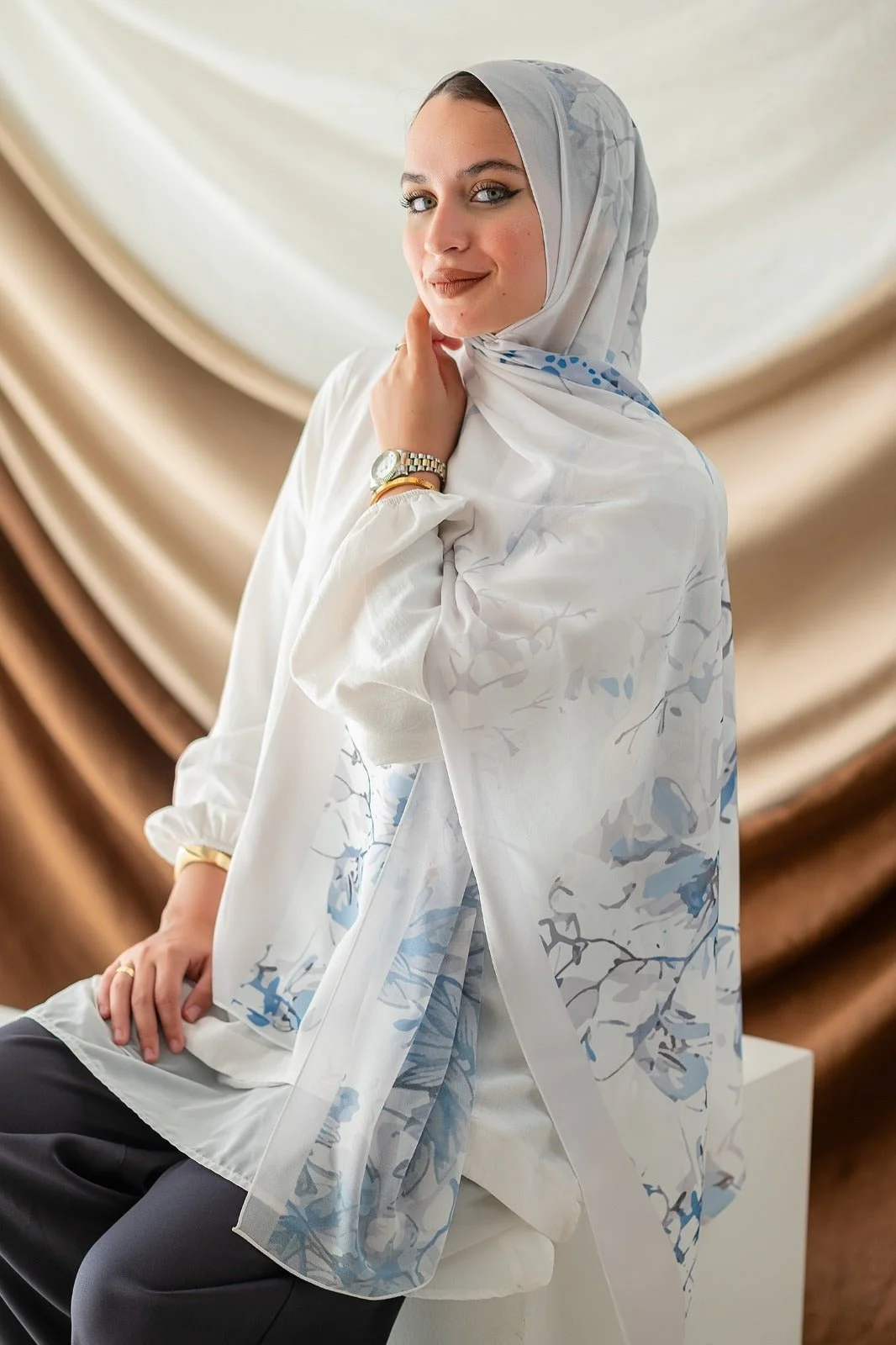 Wesam Scarf - Crepe Digital