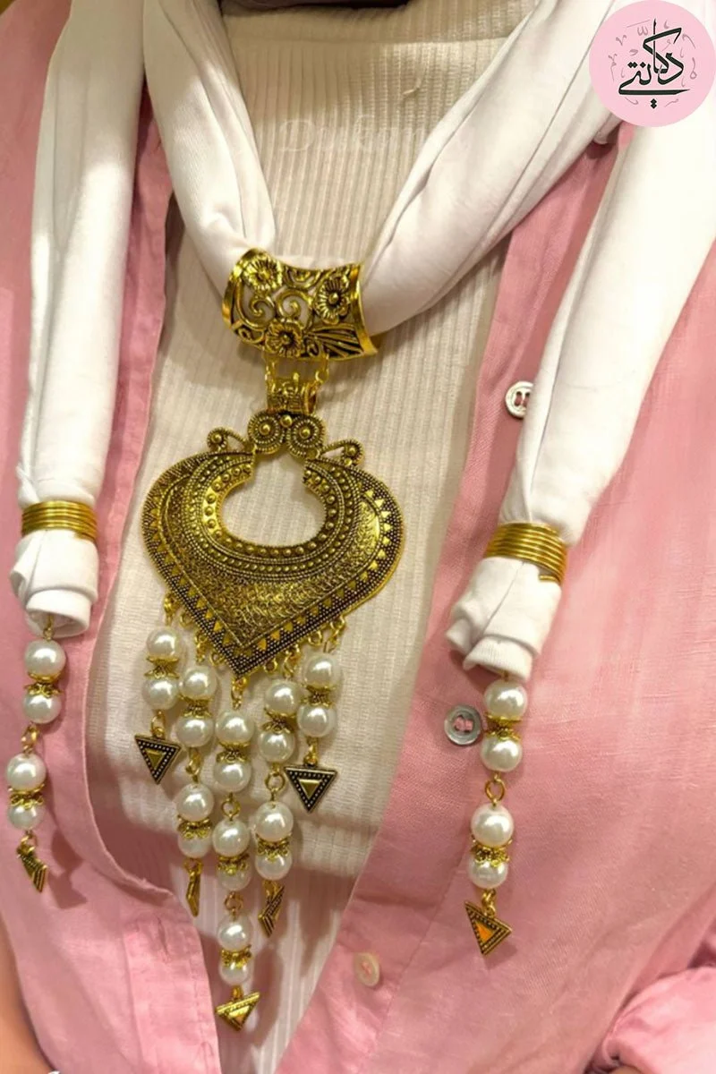 White Necklace Scarf - Image 2