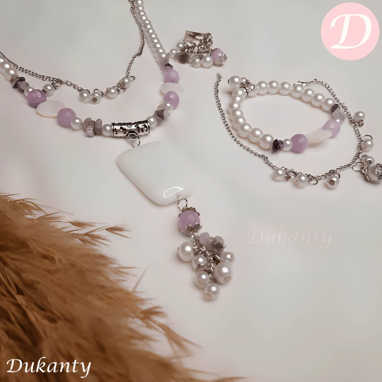 Yara Set - Pearl And Agate Stones - Image 4
