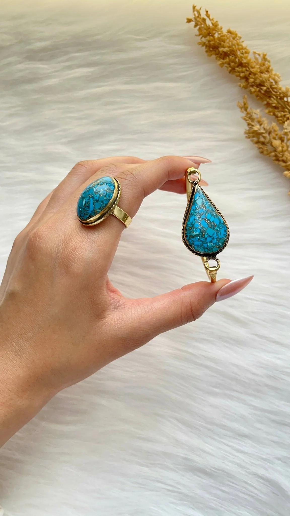 Yara Turquoise Set - Copper Set - Image 2
