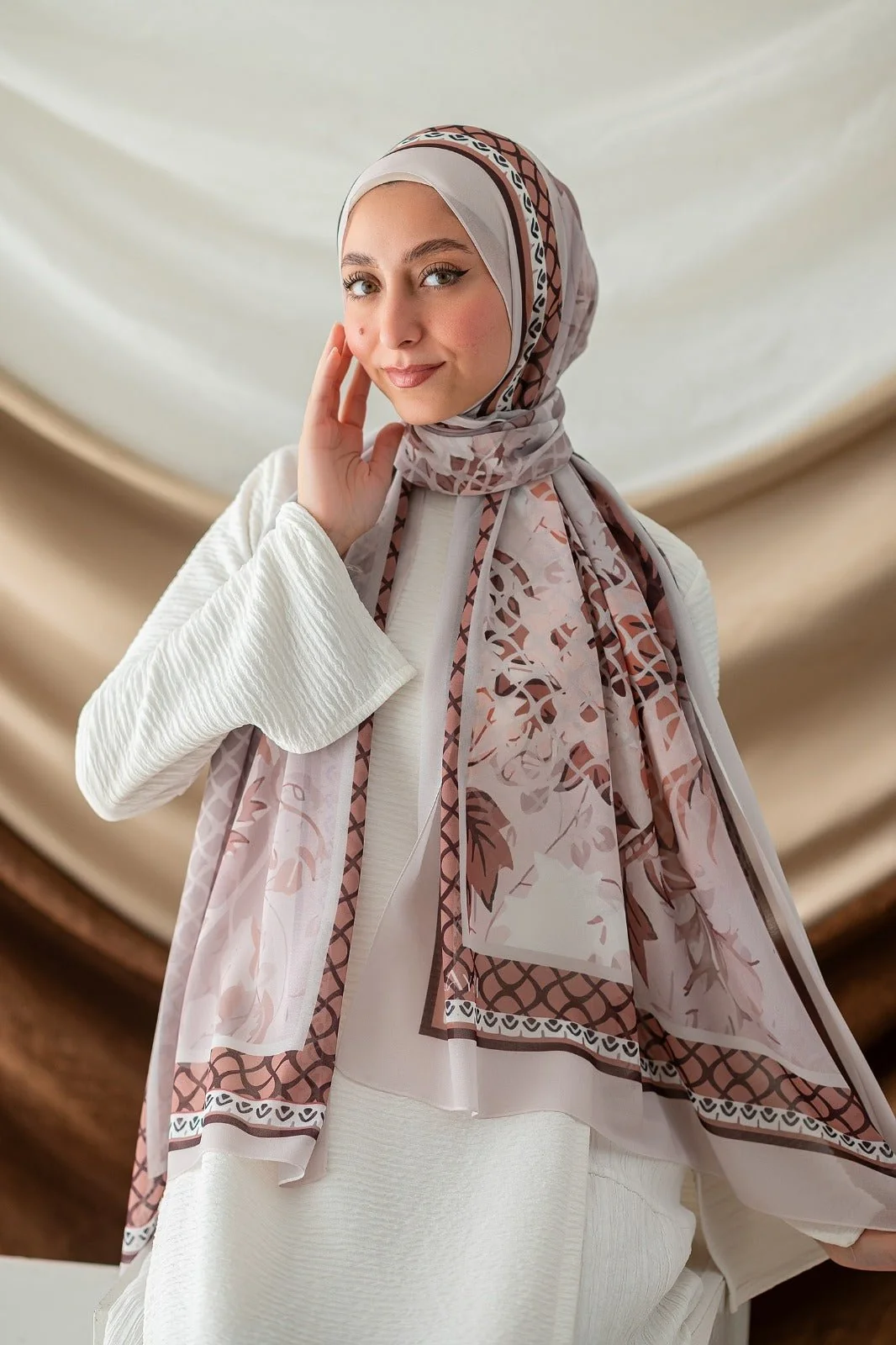 Yosra Scarf - Crepe Digital