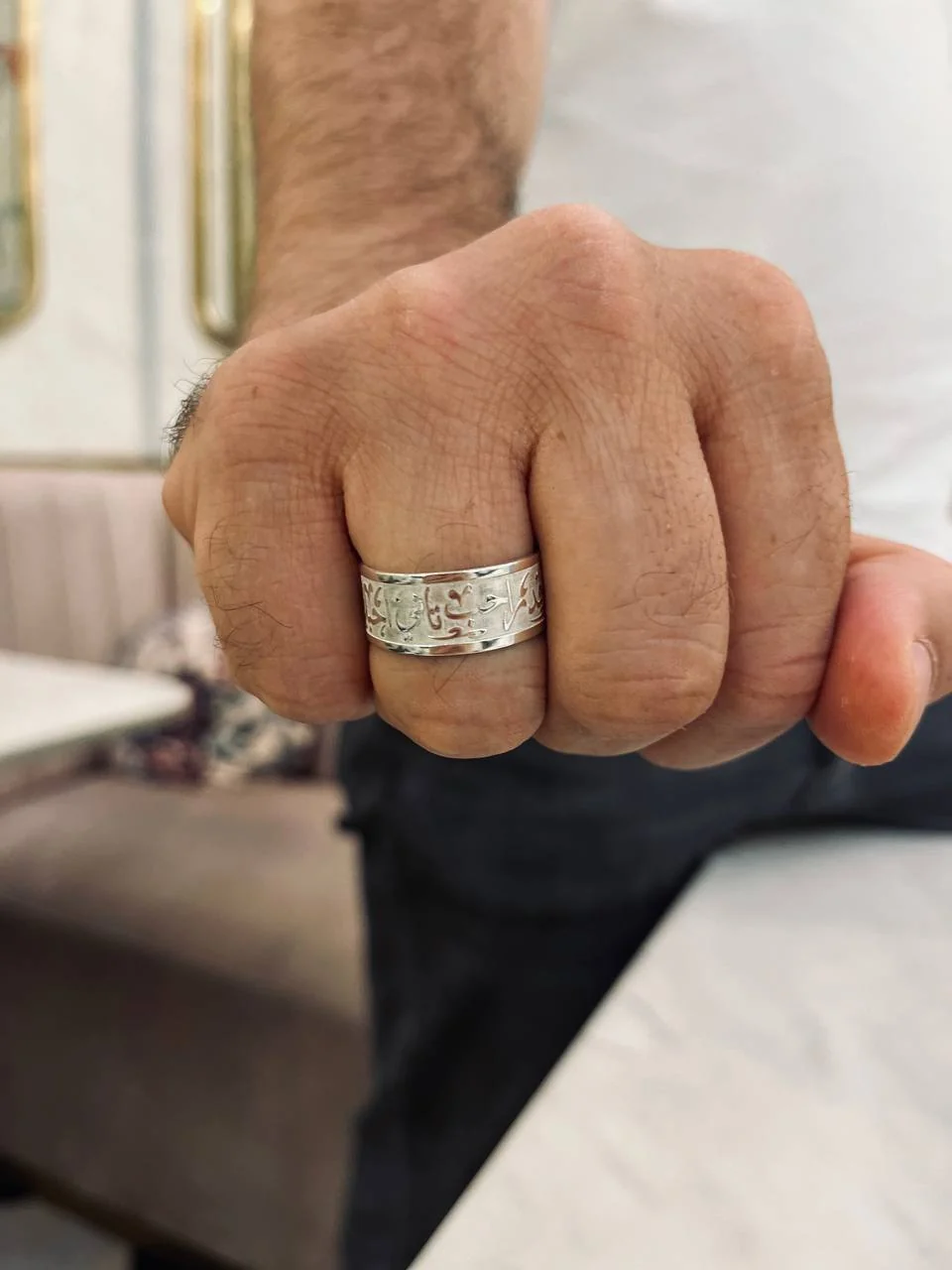 Yousef Elegant Ring - Silver And Gold Plated - Image 3