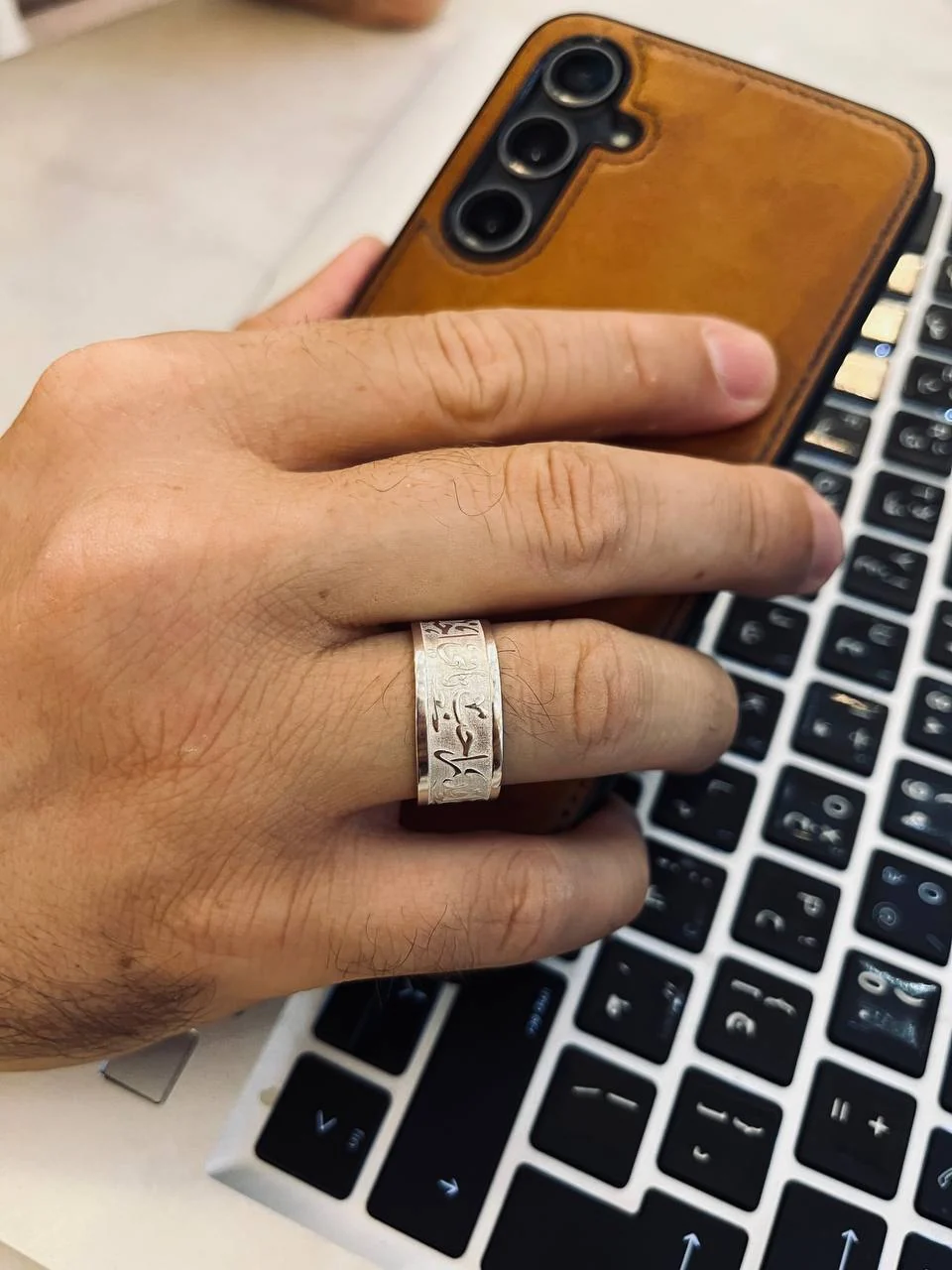 Yousef Elegant Ring - Silver And Gold Plated - Image 4
