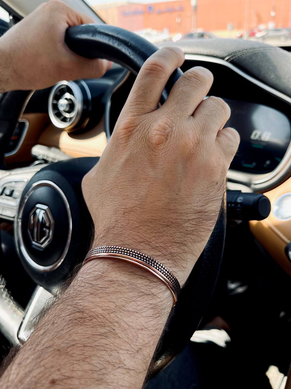 Youssif Elegant Bracelet - Red Pure Copper - Image 3